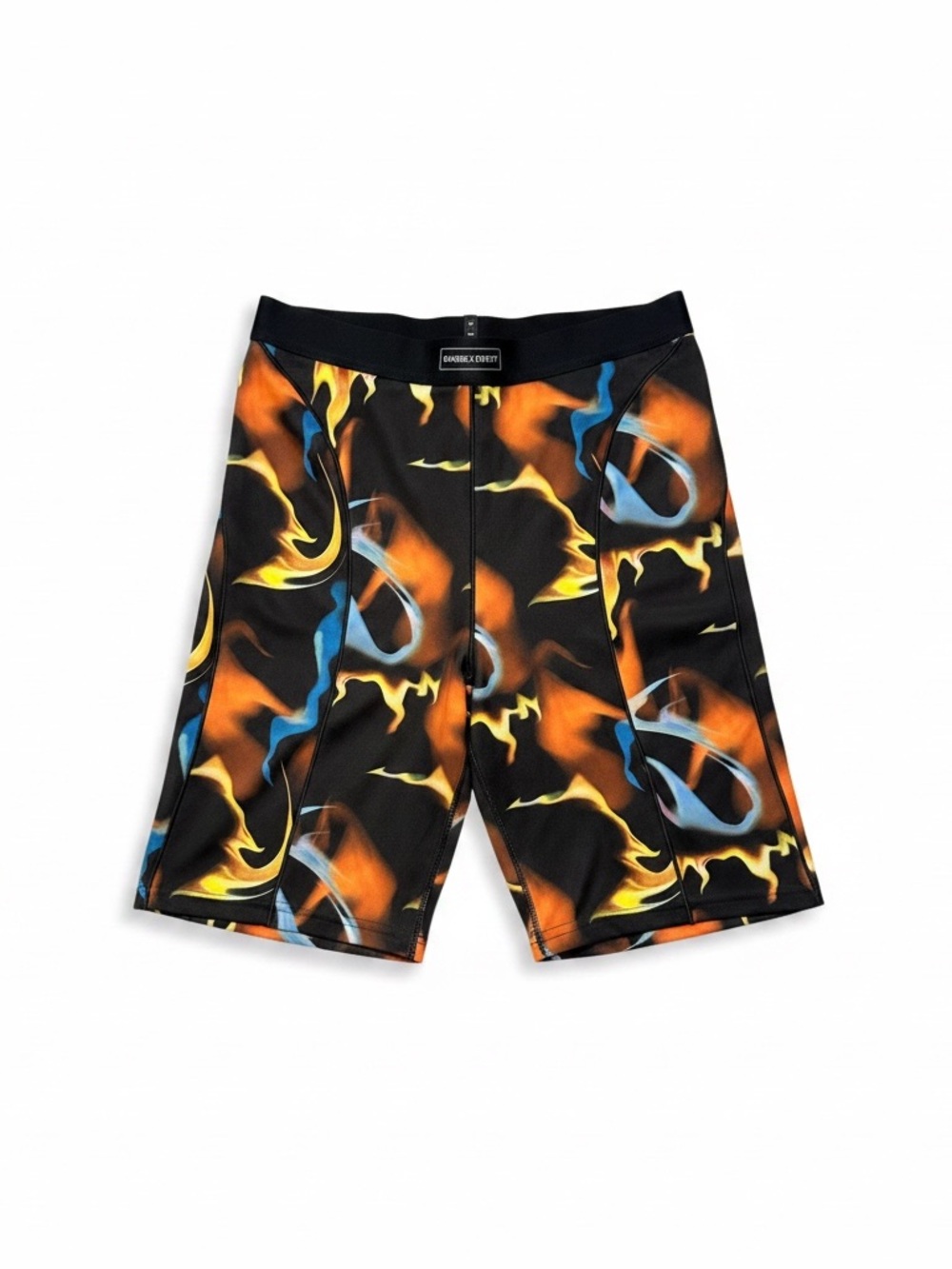 Savage X Fenty Fast Lane High Waist Women’s Shorts 1X Black Caviar Up In Flames